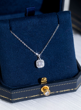 D色VVSI高质莫桑石纯银项链