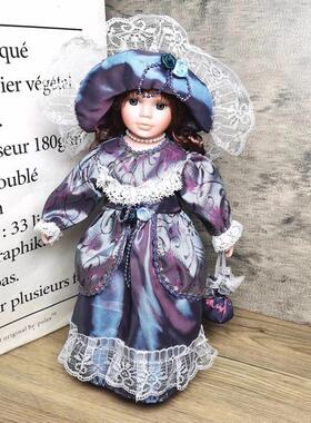 30厘米陶瓷娃娃礼品出口欧美办公室家居摆件少女创意礼品摄影道具