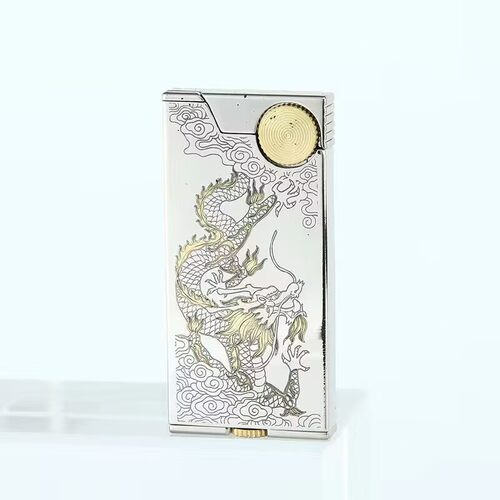 CHIEF首领经典砂轮煤油打火机铜质薄款个性创意高颜值送礼品潮流 - 图3