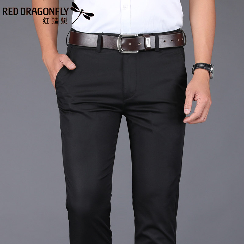 红蜻蜓夏季修身西裤直筒宽松休闲裤 红蜻蜓易壹兴休闲裤