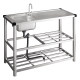 Kitchen stainless steel sink dish basin