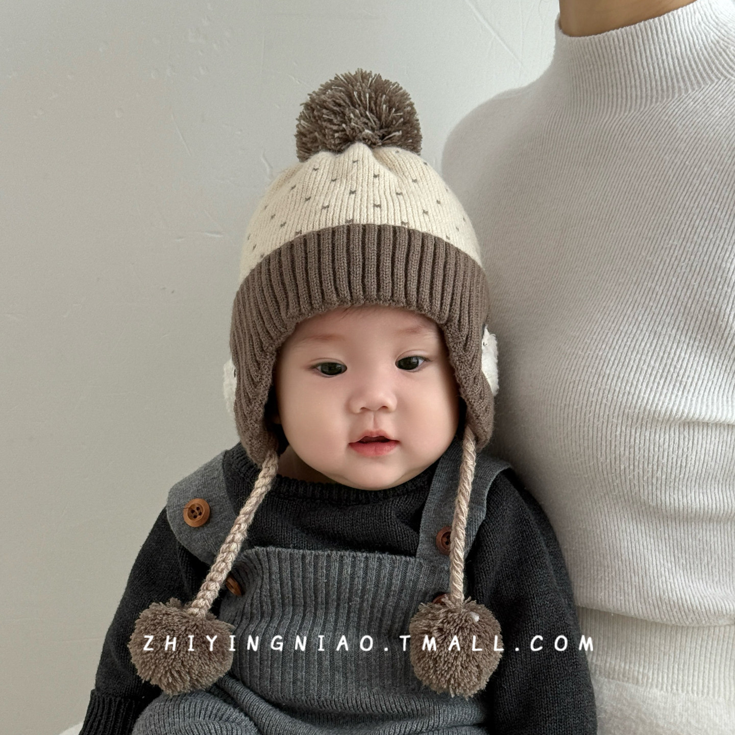 婴儿帽子秋冬季宝宝毛线帽可爱超萌婴幼儿加厚保暖男童女童护耳帽,淘宝优惠券,粉丝福利购,淘宝优惠卷