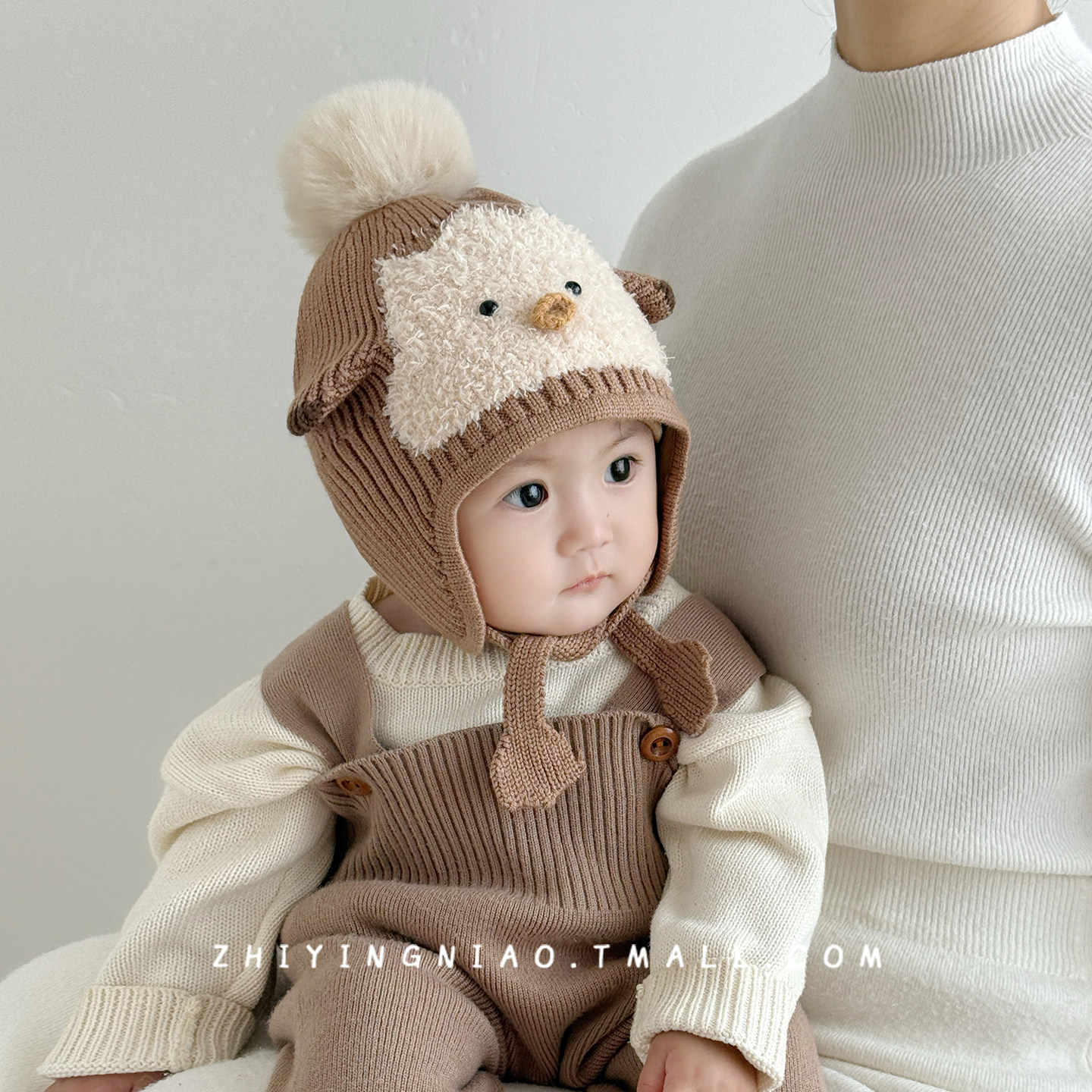 宝宝帽子秋冬季毛线帽婴儿针织帽可爱超萌男童女童加厚保暖护耳帽,淘宝优惠券,粉丝福利购,淘宝优惠卷