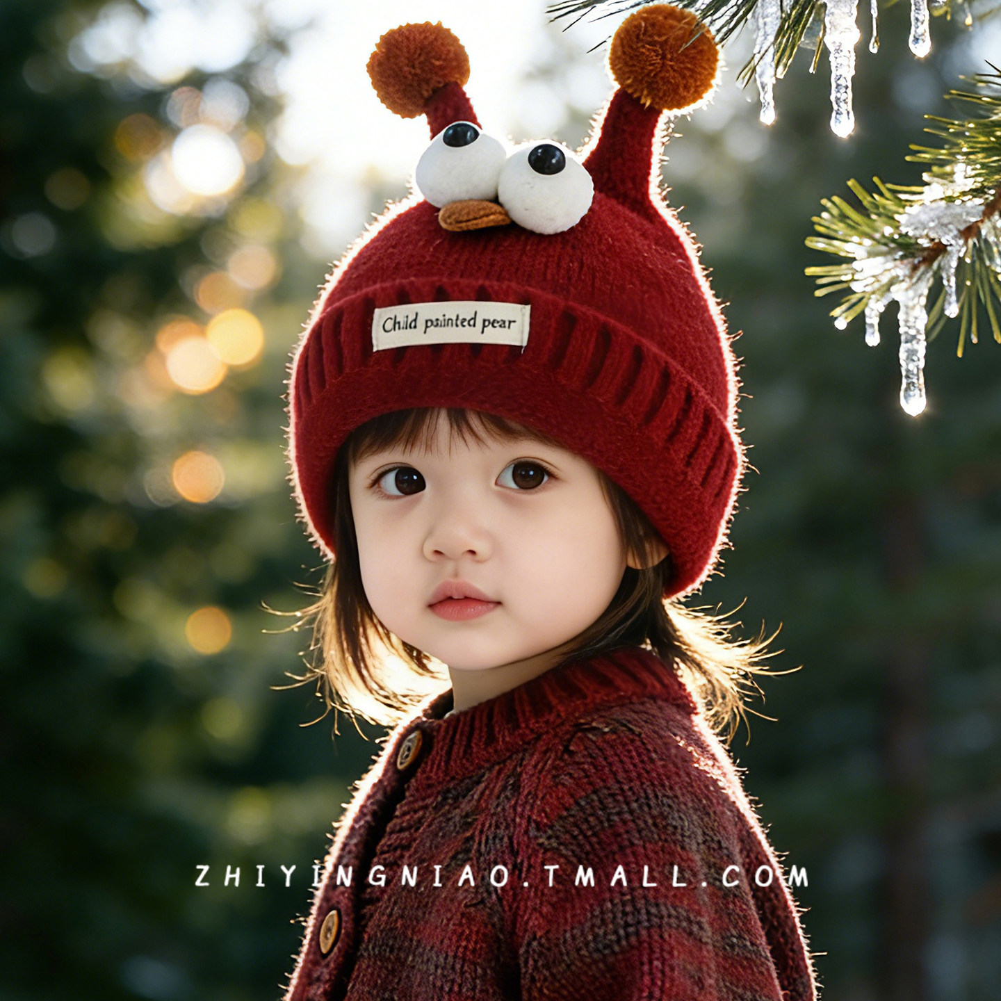 宝宝帽子冬季韩版针织帽可爱超萌加厚保暖户外防风男童女孩毛线帽,淘宝优惠券,粉丝福利购,淘宝优惠卷
