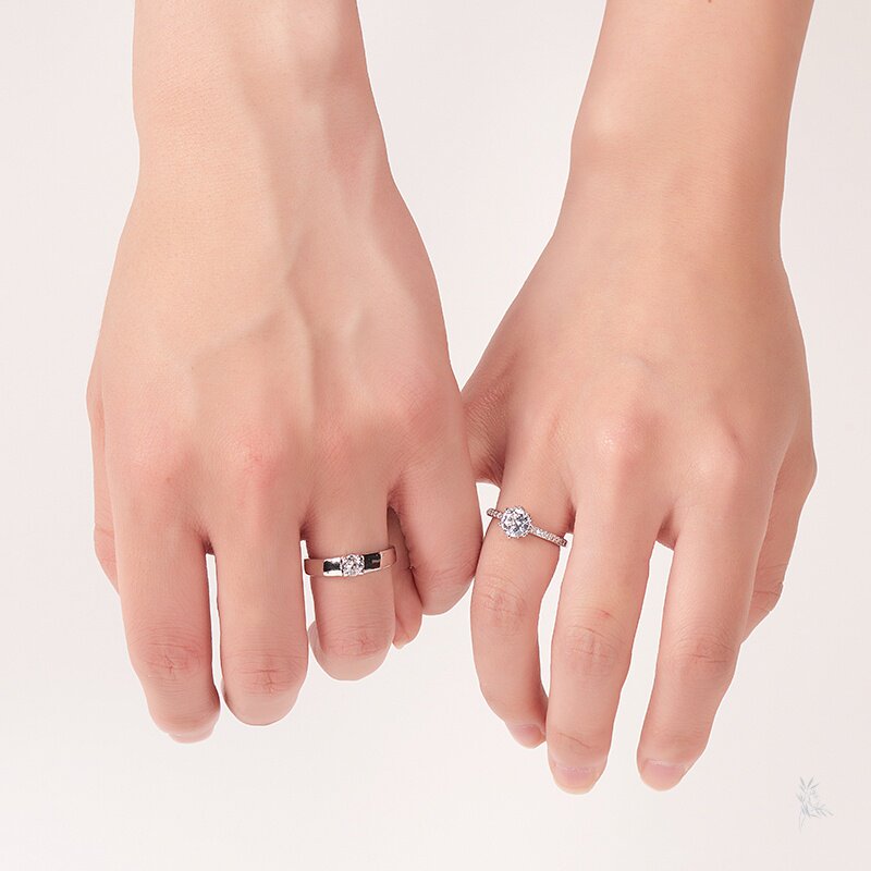 结婚仿真莫桑钻假婚礼仪式道具对戒 微莹戒指/指环