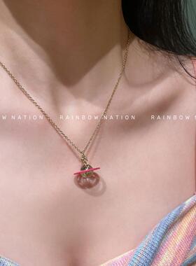 高定高品质立体珐琅土星orb项链