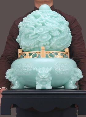 龙转乾坤鼎摆件时来云转饰品开业庭院聚宝盆客厅办公室家居装批发