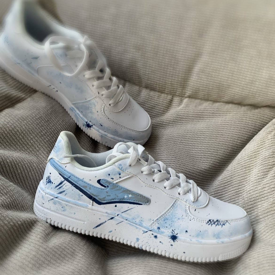 【定制球鞋】鸿星尔克空军一号板鞋系列涂鸦潮流时尚低帮男女同款,淘宝优惠券,粉丝福利购,淘宝优惠卷