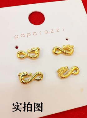 古法金勾龙万能扣头串珠生肖龙新款本命年年编绳手链手串好运配饰