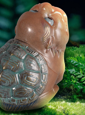 全铜龙九子赑屃龙龟桌面摆件玄武