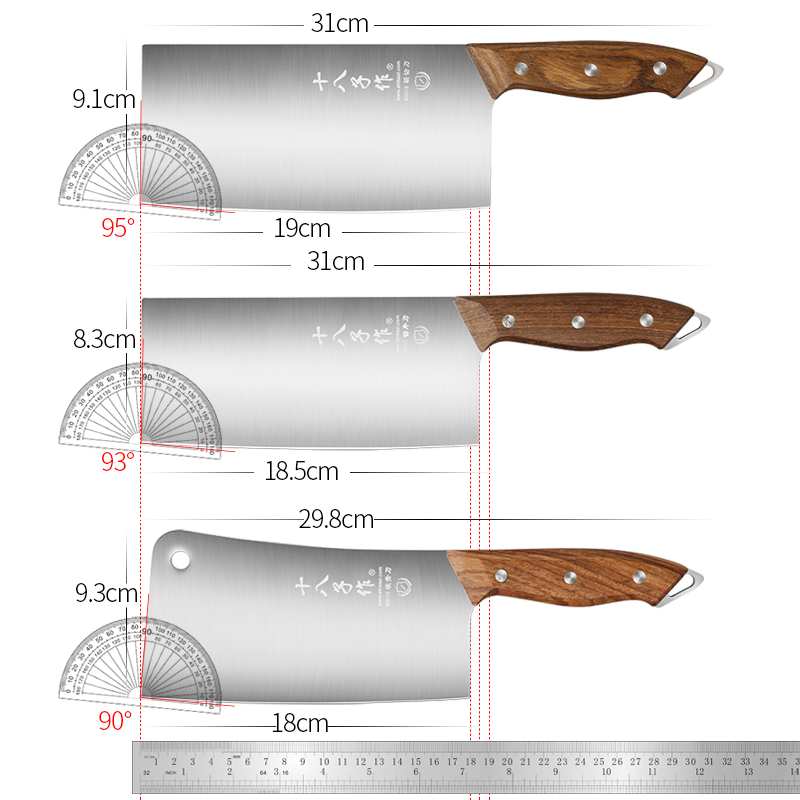 十八子作菜刀家用不锈钢阳江刀具厨房切菜切肉切片刀斩切刀官方正 - 图3