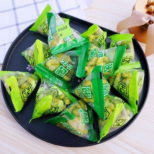 包邮现货日本零食品春日井大包膨化芥末J味豆蚕豆青豆混合芥末味