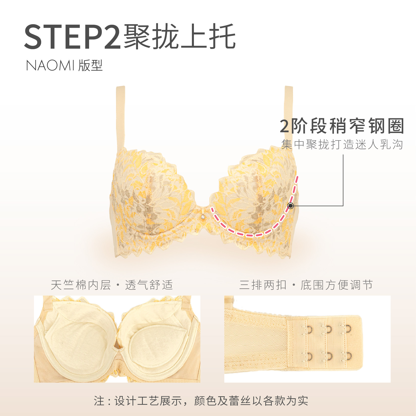 bradelis new york小胸聚拢侧收副乳2阶段钢圈调整防下垂外扩文胸