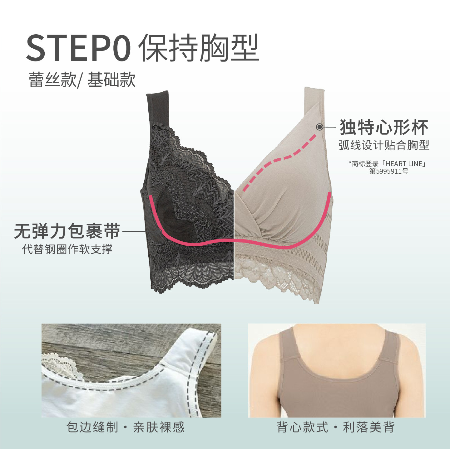 bradelis new york全天可穿瑜伽舒适无钢圈睡眠文胸罩防下垂0阶段