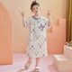 Fenteng girl princess wind jacket sleeping skirt 2024 Summer short -sleeved new girl pajamas, big girl home service