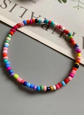 Anklet for Women Colorful Fashion Girl Tiny Seed Beads Foot