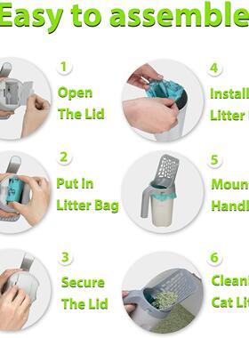 Litter Shovel Self-cleaning Cat Litter Box Scoop Kitty Litte