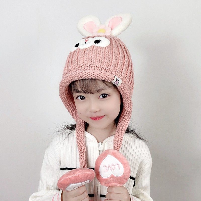 儿童帽子秋冬季可爱超萌男童防风护耳帽加绒加厚女宝宝针织毛线帽,淘宝优惠券,粉丝福利购,淘宝优惠卷