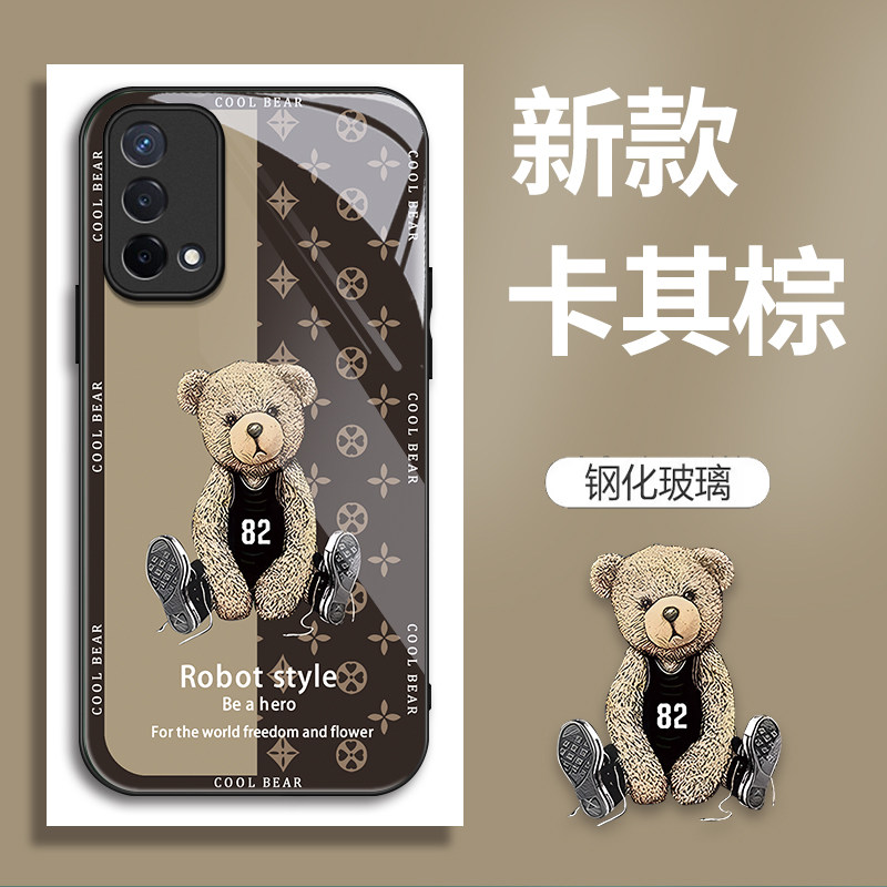 适用OPPOA93手机壳PEHM00的82号熊手机套A93新款玻璃oppo保护套防摔软壳硅胶男女款网红可爱情侣卡通超薄全包