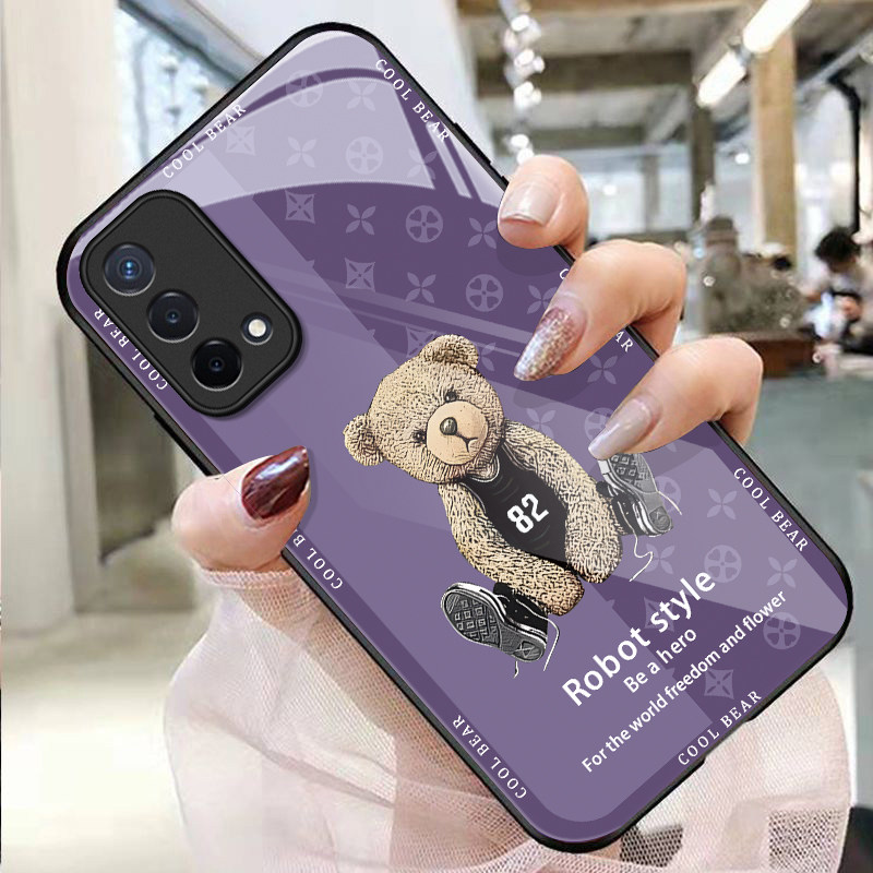 适用OPPOA93手机壳PEHM00的82号熊手机套A93新款玻璃oppo保护套防摔软壳硅胶男女款网红可爱情侣卡通超薄全包