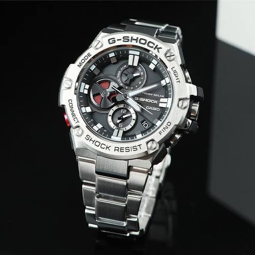 卡西欧钢铁之心g-shock太阳能手表男GST-B100-1A/B400-1A运动防水 - 图0