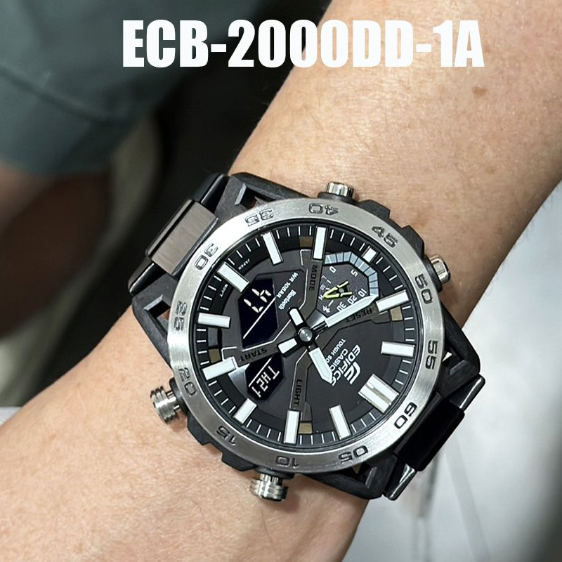 卡西欧Edifice太阳能商务休闲防水蓝牙对时手表男ECB-2000DC-1B - 图3