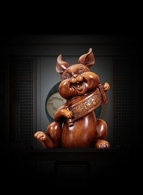 富图招财新中式客厅可爱玉兔