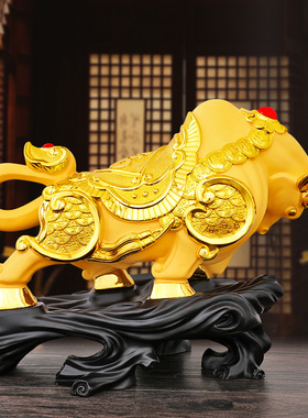 运势如虹生肖牛大号装饰公司摆件
