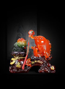 吉祥伞祝福中式客厅鱼招财