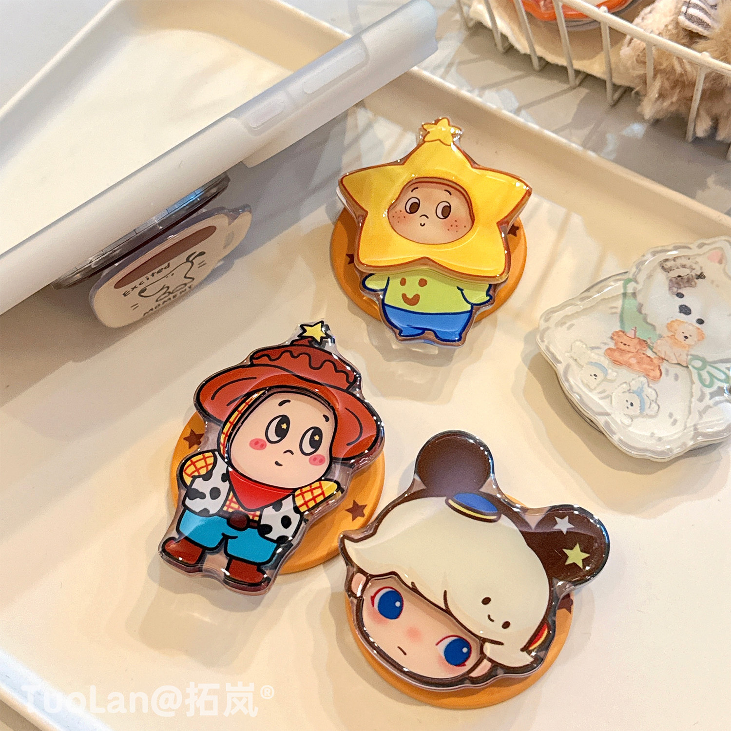 拓岚 卡通可爱星星人动漫少女趣味滴胶新款摇摇乐高品质Magsafe磁吸支架强力吸附适用通用任何手机壳桌面便携,淘宝优惠券,粉丝福利购,淘宝优惠卷