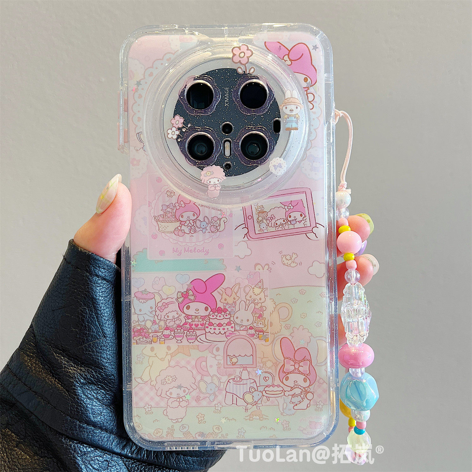 拓岚 适用华为mate70pro+新款手机壳闪粉滴胶少女心可爱甜美美乐蒂生日派对mate60pro挂绳pura70/80pro全包套,淘宝优惠券,粉丝福利购,淘宝优惠卷