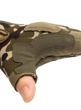 特种兵运动健身露指防割战术手套