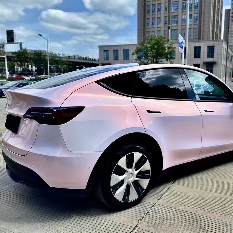 柔光妃子笑花悦粉汽车摩托车改色膜全车膜车身保护漆面膜整车贴膜 - 图1