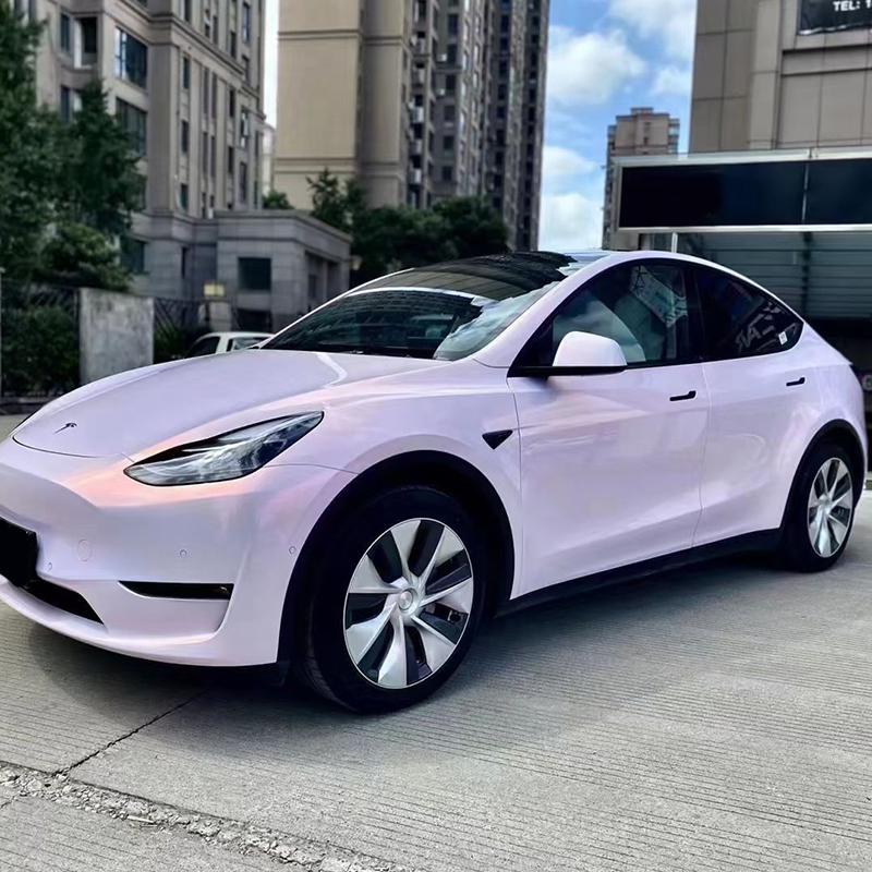 柔光妃子笑花悦粉汽车摩托车改色膜全车膜车身保护漆面膜整车贴膜 - 图2