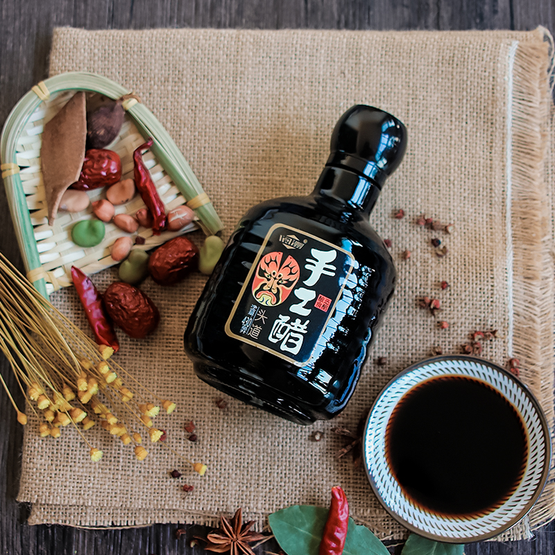 茶玻头道手工醋香醋家用凉拌饺子醋四川阆中特产食用醋430ml*2瓶_粮油调味_速食_干货_烘焙