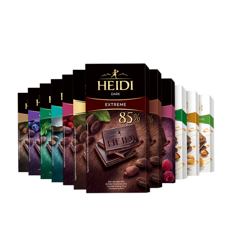 heidi赫蒂罗马尼亚原装进口巧克力 HEIDI赫蒂食品黑巧克力