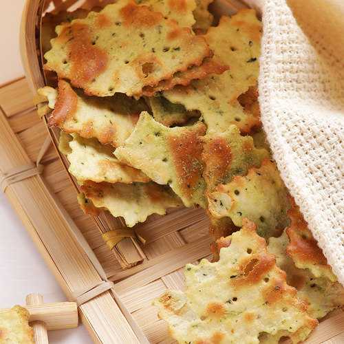 aji惊奇脆片饼干蔬菜芝士咸味办公室休闲网红好吃零食品小吃200g - 图1