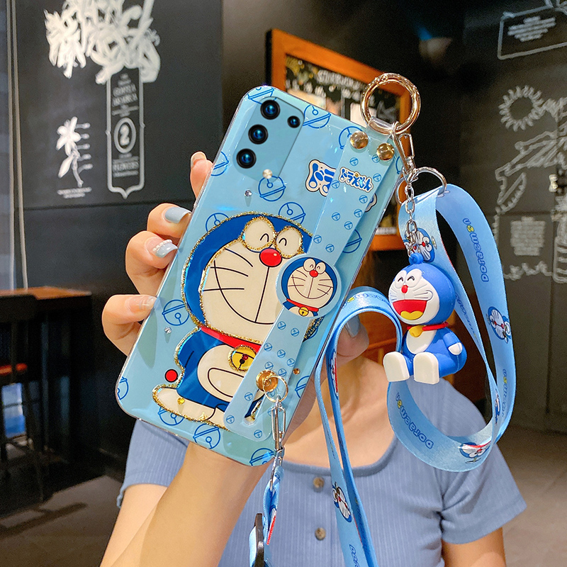 OPPOReno5手机壳Reno4网红4Pro卡通Reno3腕带3Pro斜跨背Reno个性R17可爱R15潮女Reno5Pro全包A93防摔软硅胶套 - 图0