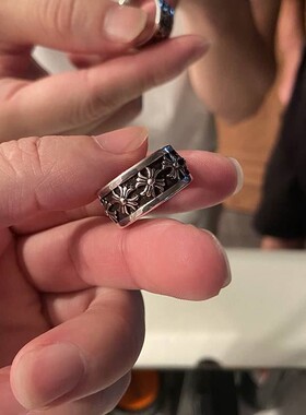 唯洛清然记时尚潮男戒指个性潮嘻哈男戒男士帅气戒子1