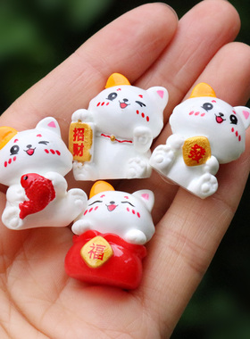 日式招财猫桌面小摆件纳福吉祥物