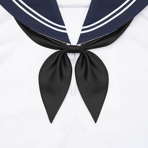 金鱼草结jk领结仿三角巾免打水手服领巾日系蝴蝶结制服领花酒红色 - 图2