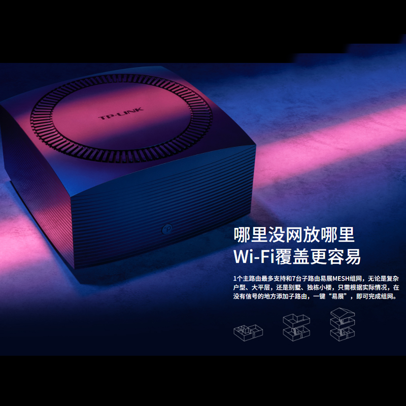 tplink无线wifi6家用mesh子母路由器5G全千兆端口高速全屋覆盖易展套装分布式双频AX5400组网大户型K66 - 图2