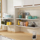 Punch-free kitchen storage rack partition