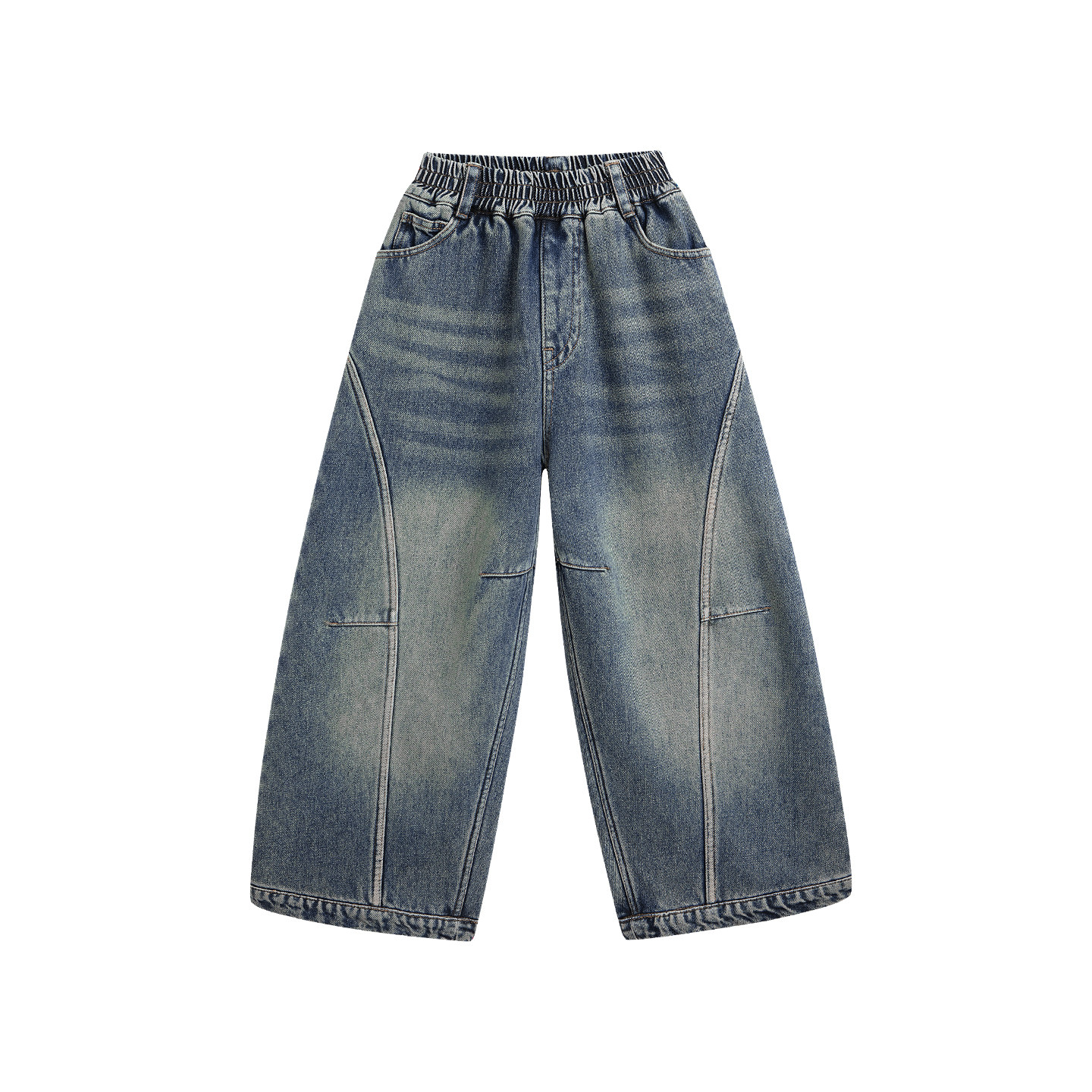 redcopper童装2025新款秋冬加绒宽松弯刀裤休闲牛仔裤潮CHH453104,淘宝优惠券,粉丝福利购,淘宝优惠卷