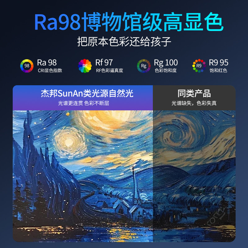 杰邦新国标教室灯家用落地护眼大路灯支架儿童学习专用全光谱照明,淘宝优惠券,粉丝福利购,淘宝优惠卷