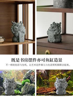 新中式创意石敢当家居桌面装饰摆件可爱茶宠可养茶玩鱼缸景观礼品