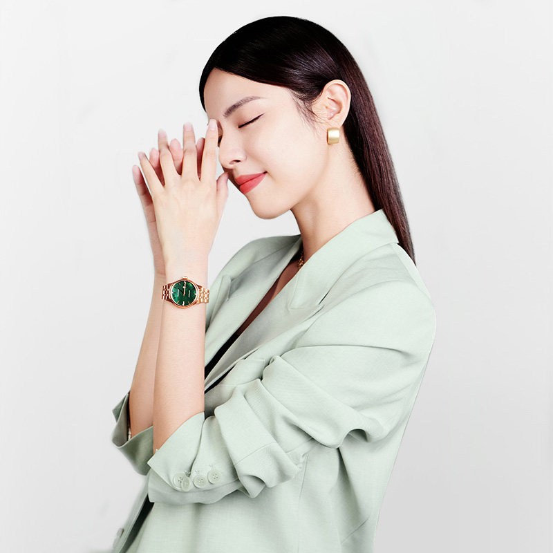 天王表新品男女情侣对表休闲时尚防水钢带机械男女表51134