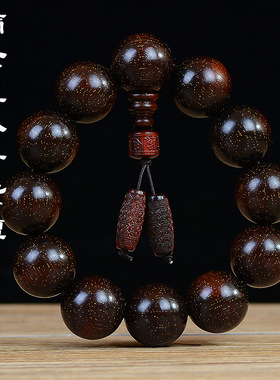 高密金星小叶紫檀葫芦配饰男血檀手串木质文玩沉水佛珠手链念珠女