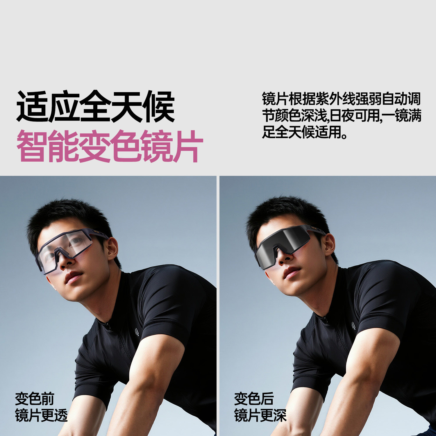 KAPVOE骑行眼镜运动山地专业自行车变色骑车近视男女公路风镜偏光,淘宝优惠券,粉丝福利购,淘宝优惠卷