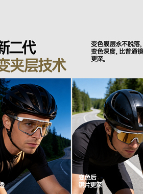 KAPVOE卡普沃蜂鸟膜变色骑行眼镜